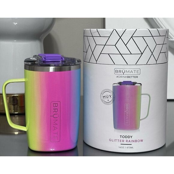 BruMate 16oz Toddy - GLITTER RAINBOW - Picture 2 of 6